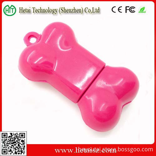 Bone Shaped Plastic 8GB USB Flash Drive (HT-U3068)